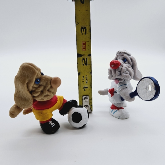 GANZ BROS | vintage 1985 80s Wrinkles sports soccer tennis figures figurines - Picture 10 of 10